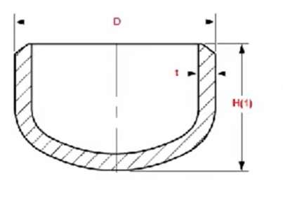 carbon steel pipe caps drawing