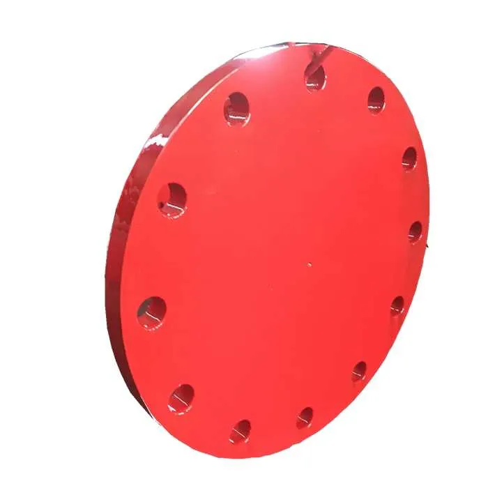 blind flange red painted
