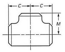 Buttweld Equal Tee Dimensions