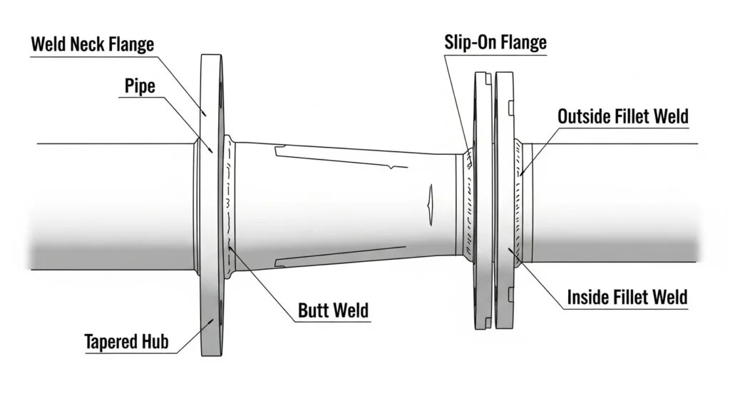 weld neck flange vs. so flange Key Differences