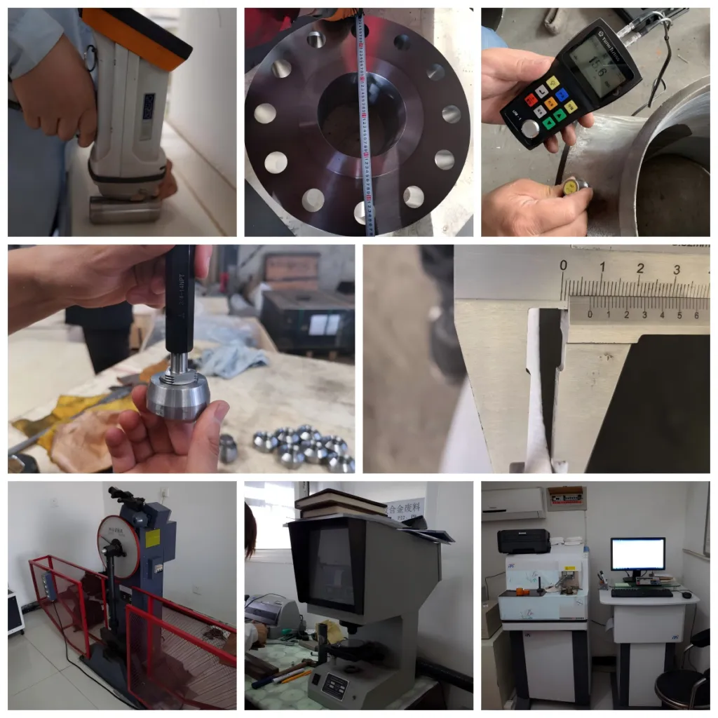 Buttweld pipe fitting flanges quality test